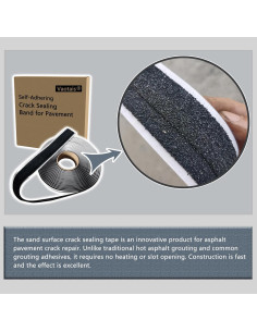 Cinta Selladora de Grietas de Asfalto Vaotais 5.08cm x 15.24m 2