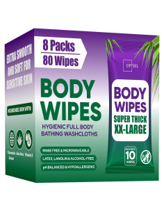 Toallitas Corporales Gruesas OPTEEL 80ct Sin Enjuague