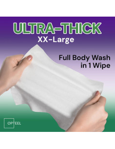 Toallitas Corporales Gruesas OPTEEL 80ct Sin Enjuague 2