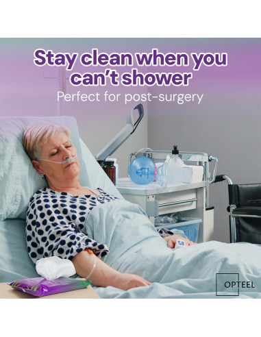 Toallitas Corporales Gruesas OPTEEL 80ct Sin Enjuague
