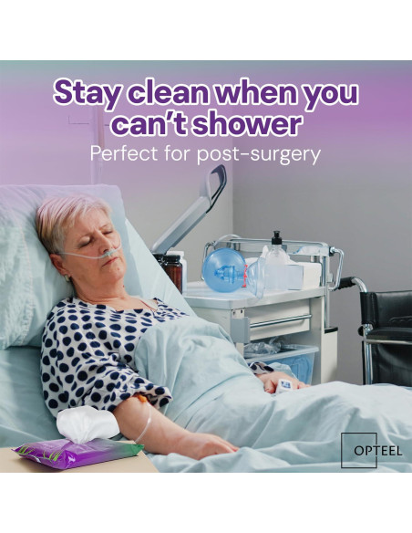 Toallitas Corporales Gruesas OPTEEL 80ct Sin Enjuague