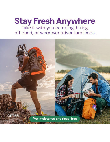 Toallitas Corporales Gruesas OPTEEL 80ct Sin Enjuague