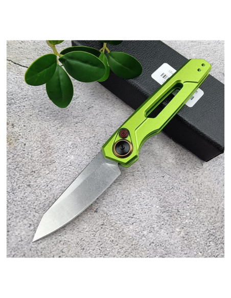 Cuchillo Plegable EDC Genérico Verde 16.99 cm Hoja Acero 440C