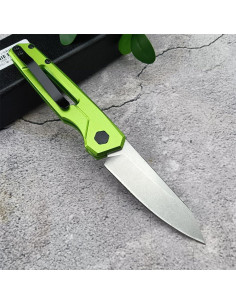 Cuchillo Plegable EDC Genérico Verde 16.99 cm Hoja Acero 440C 2