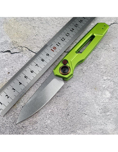 Cuchillo Plegable EDC Genérico Verde 16.99 cm Hoja Acero 440C
