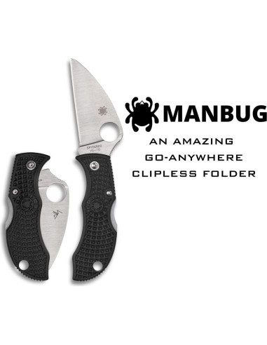 Cuchillo de bolsillo Spyderco Manbug Wharncliffe 4.8 cm EDC