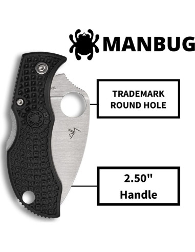 Cuchillo de bolsillo Spyderco Manbug Wharncliffe 4.8 cm EDC