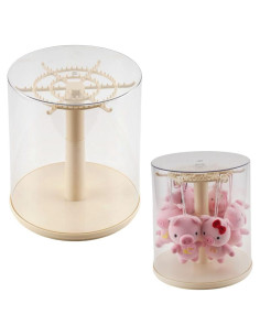 Caja de Exhibición Rotativa Acrílica 360 con 6 Ganchos