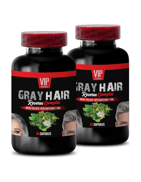 Vitaminas para el Crecimiento del Cabello Gris - 120 Cápsulas