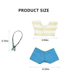 Conjunto Ropa para Muñecas 17cm - Suéter y Jeans Algodón 2