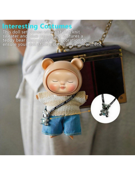 Conjunto Ropa para Muñecas 17cm - Suéter y Jeans Algodón