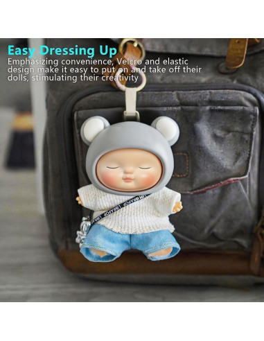 Conjunto Ropa para Muñecas 17cm - Suéter y Jeans Algodón