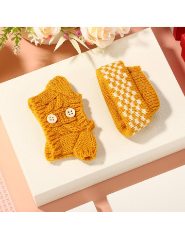 Conjunto de Ropa para Muñecas Lyreh - Suéter y Sombrero Amarillo