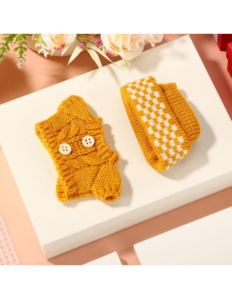 Conjunto de Ropa para Muñecas Lyreh - Suéter y Sombrero Amarillo