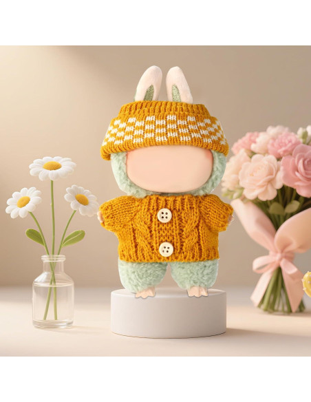 Conjunto de Ropa para Muñecas Lyreh - Suéter y Sombrero Amarillo