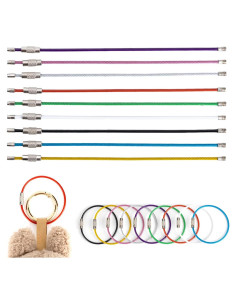 18 Anillos de Llave de Acero Inoxidable con Recubrimiento - 15.24 cm