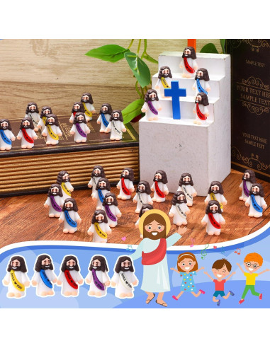 25 Figuras de Jesús Bememo - Mini Juguetes de Goma 3x3.5cm
