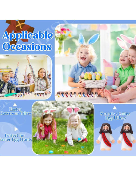 25 Figuras de Jesús Bememo - Mini Juguetes de Goma 3x3.5cm