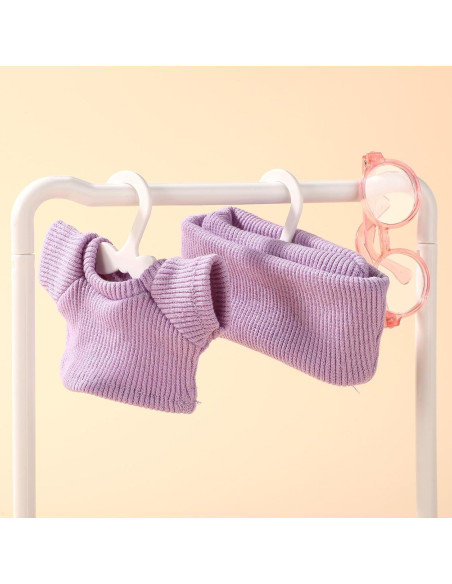 Conjunto Ropa Muñeca 17cm Sinbana Morado Camiseta Gorra Gafas