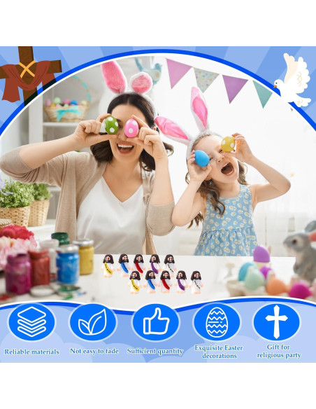 25 Figuras de Jesús Bememo - Mini Juguetes de Goma 3x3.5cm