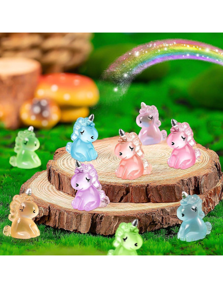 60 Unicornios Miniatura Luminosa HFAYDZSW para Decoración