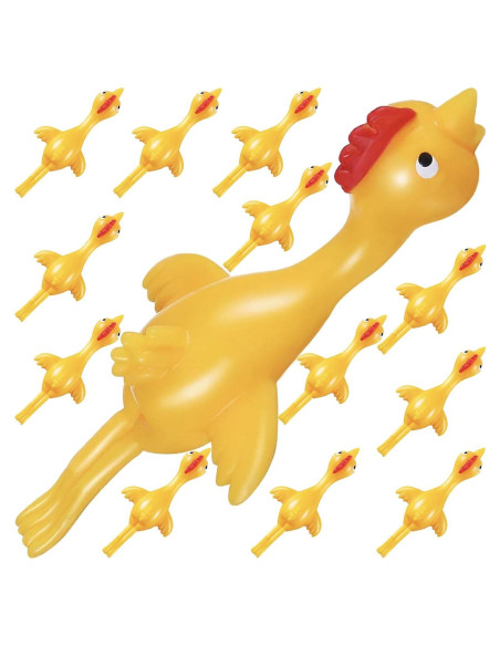 12 Juguetes de Dedo Pollo Lanzador Jishi para Niños