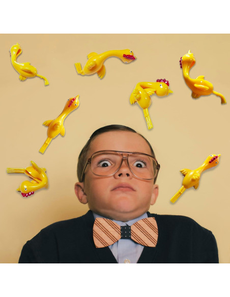 12 Juguetes de Dedo Pollo Lanzador Jishi para Niños