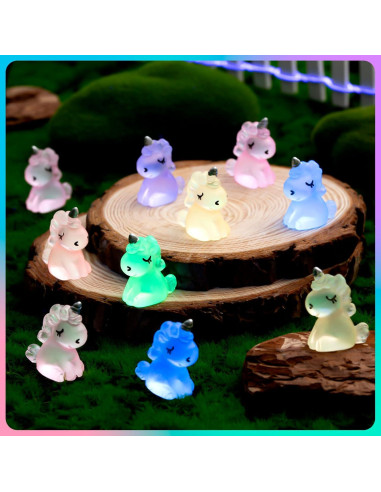 60 Unicornios Miniatura Luminosa HFAYDZSW para Decoración