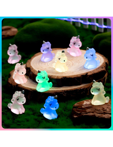 60 Unicornios Miniatura Luminosa HFAYDZSW para Decoración