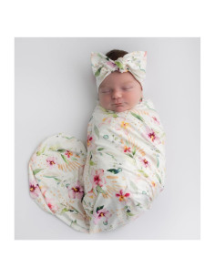 Manta de Recepción Giggle Angel Floral 80x80cm para Bebé