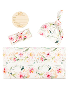 Manta de Recepción Giggle Angel Floral 80x80cm para Bebé 2