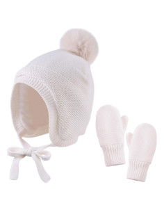 Set Gorro y Guantes de Invierno para Bebé JANGANNSA 6-24 Meses
