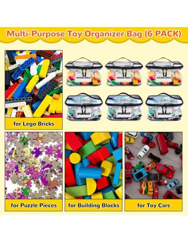 Bolsa Organizador de Juguetes Tesuko 6PCS PVC Impermeable