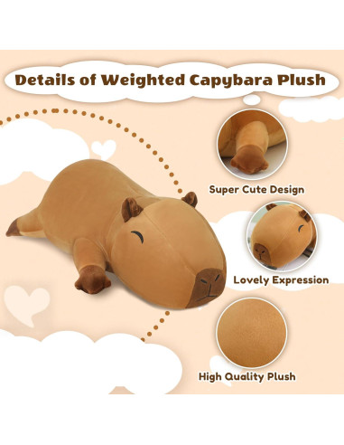 Peluche Capibara Pesado Finebee 25 cm 0.36 kg Suave