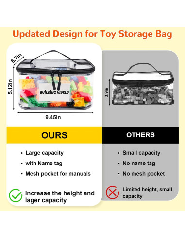 Bolsa Organizador de Juguetes Tesuko 6PCS PVC Impermeable