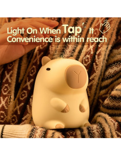 Luz Nocturna Capibara ATSUI LED Silicona Regulable 2 Niveles 2