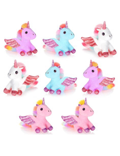 8 Mini Juguetes de Unicornio de Peluche Sumind 14 cm