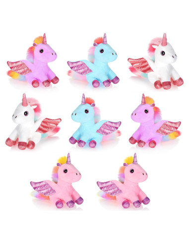 8 Mini Juguetes de Unicornio de Peluche Sumind 14 cm