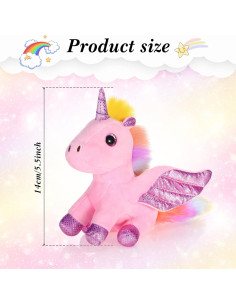 8 Mini Juguetes de Unicornio de Peluche Sumind 14 cm 2