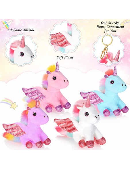 8 Mini Juguetes de Unicornio de Peluche Sumind 14 cm