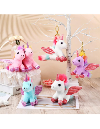 8 Mini Juguetes de Unicornio de Peluche Sumind 14 cm