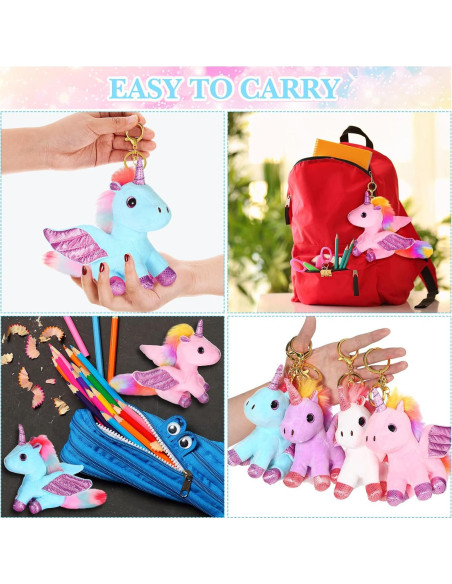 8 Mini Juguetes de Unicornio de Peluche Sumind 14 cm