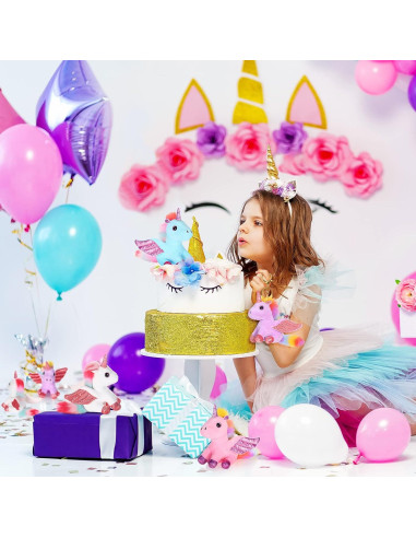 8 Mini Juguetes de Unicornio de Peluche Sumind 14 cm