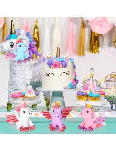 8 Mini Juguetes de Unicornio de Peluche Sumind 14 cm