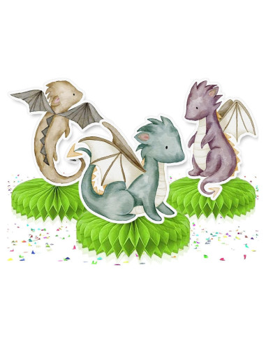 Centros de Mesa de Dragón PC - 5 Pcs Decoración Infantil