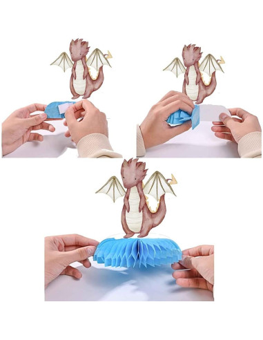 Centros de Mesa de Dragón PC - 5 Pcs Decoración Infantil