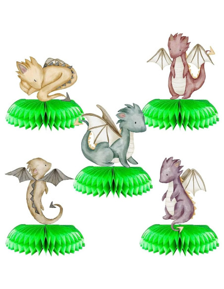 Centros de Mesa de Dragón PC - 5 Pcs Decoración Infantil