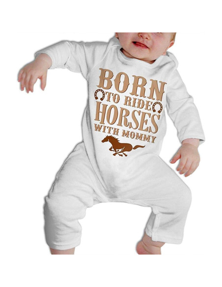 Mono de Bebé SADODER Manga Larga 6-12 Meses Blanco