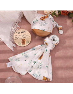 Manta de Envolver Ylsteed Bebé Vaca 81x81 cm Suave y Transpirable 2