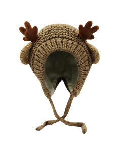 Gorra de Bebé AIBEARTY Ciervo con Orejeras Invierno 0-2 Años